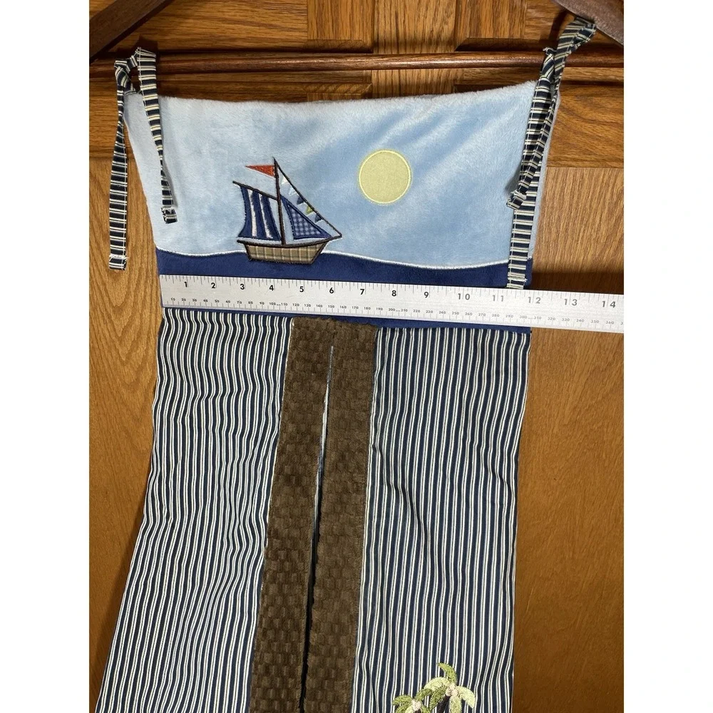 Nojo Sail Boat baby‎ diaper Stacker Nautical Beach Tropical Nursery Decor 2009